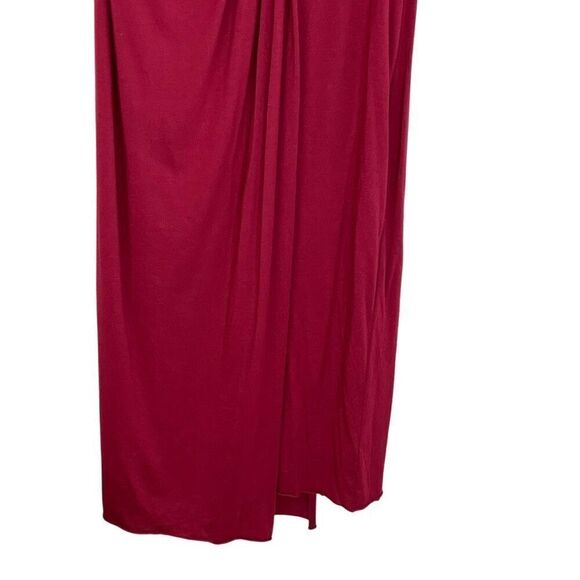 Peruvian Connection Red Cotton Drapey Ruched Maxi Dress Size S - Picture 4 of 8